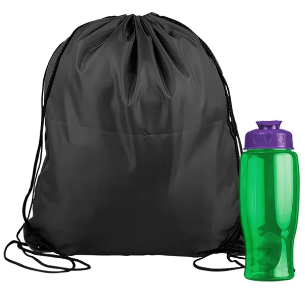 Drawstring backpack in a bottle combo kit.... from ASI 40480 Koozie Group