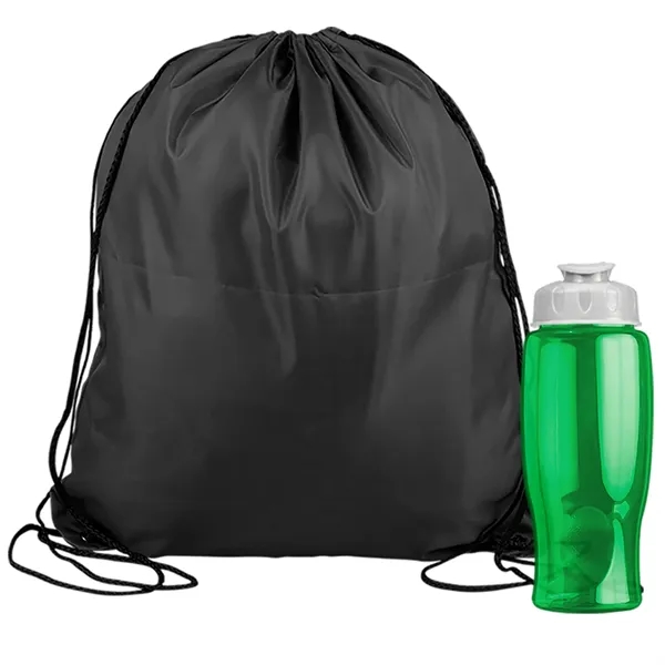 Drawstring backpack in a bottle combo kit.... from ASI 40480 Koozie Group