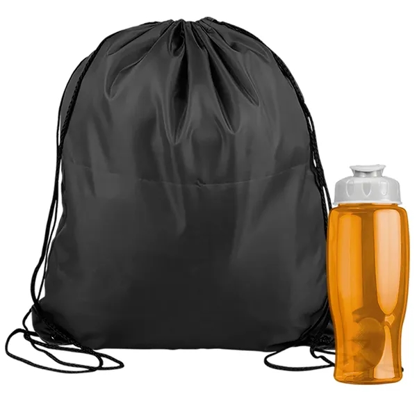 Drawstring backpack in a bottle combo kit.... from ASI 40480 Koozie Group