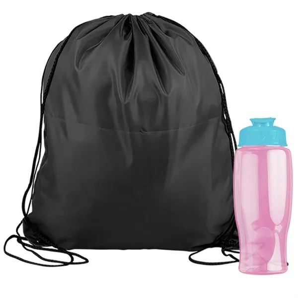 Drawstring backpack in a bottle combo kit.... from ASI 40480 Koozie Group