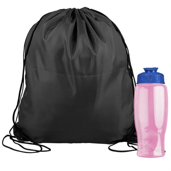 Drawstring backpack in a bottle combo kit.... from ASI 40480 Koozie Group