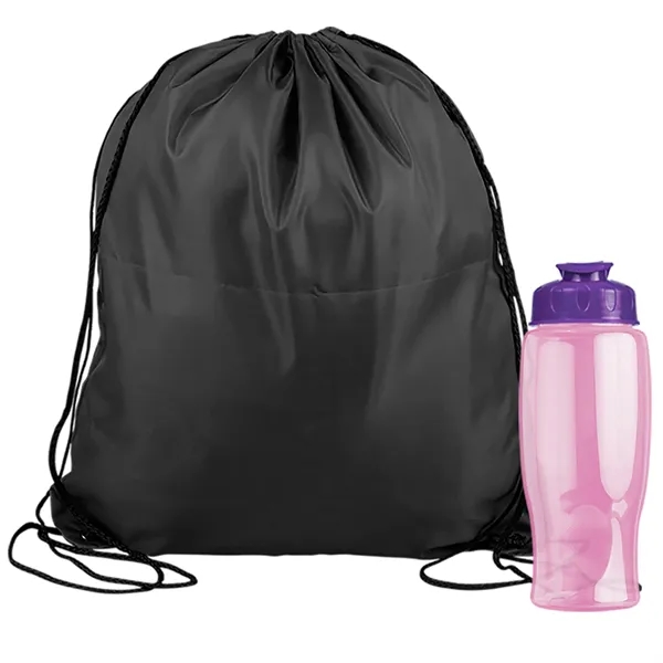 Drawstring backpack in a bottle combo kit.... from ASI 40480 Koozie Group