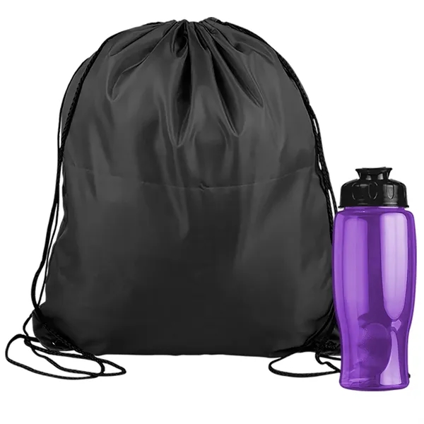 Drawstring backpack in a bottle combo kit.... from ASI 40480 Koozie Group