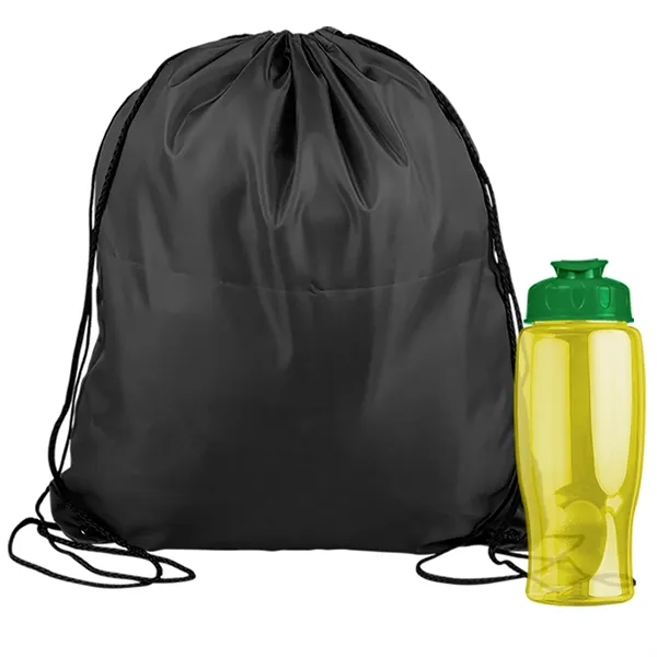 Drawstring backpack in a bottle combo kit.... from ASI 40480 Koozie Group
