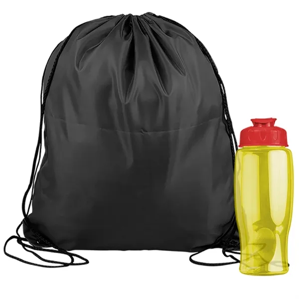 Drawstring backpack in a bottle combo kit.... from ASI 40480 Koozie Group