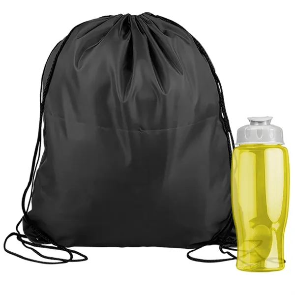 Drawstring backpack in a bottle combo kit.... from ASI 40480 Koozie Group
