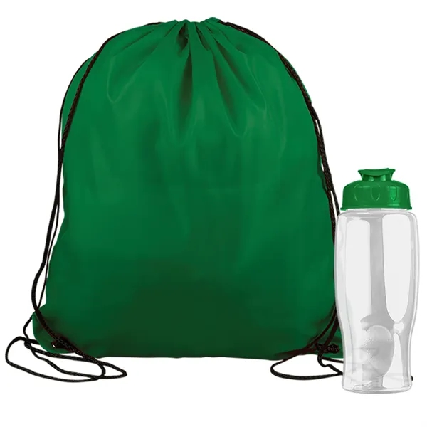 Drawstring backpack in a bottle combo kit.... from ASI 40480 Koozie Group