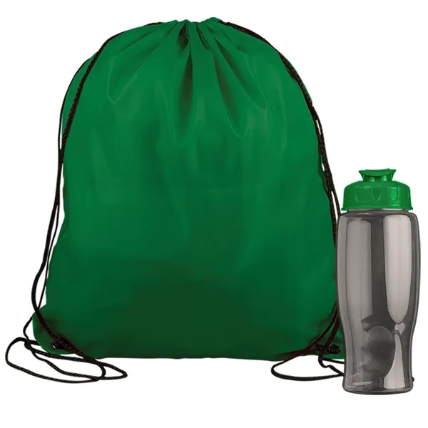 Drawstring backpack in a bottle combo kit.... from ASI 40480 Koozie Group
