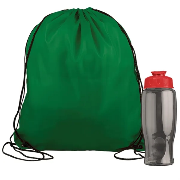 Drawstring backpack in a bottle combo kit.... from ASI 40480 Koozie Group