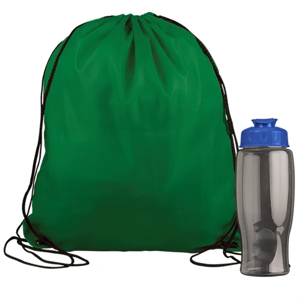 Drawstring backpack in a bottle combo kit.... from ASI 40480 Koozie Group