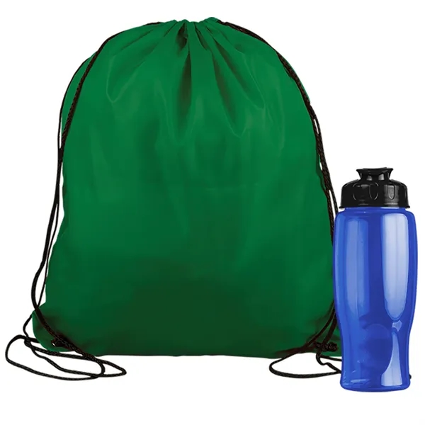 Drawstring backpack in a bottle combo kit.... from ASI 40480 Koozie Group