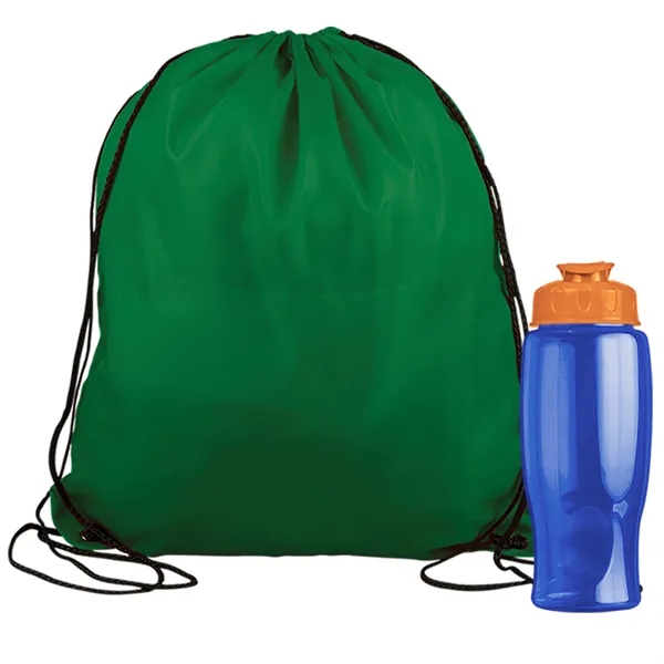 Drawstring backpack in a bottle combo kit.... from ASI 40480 Koozie Group