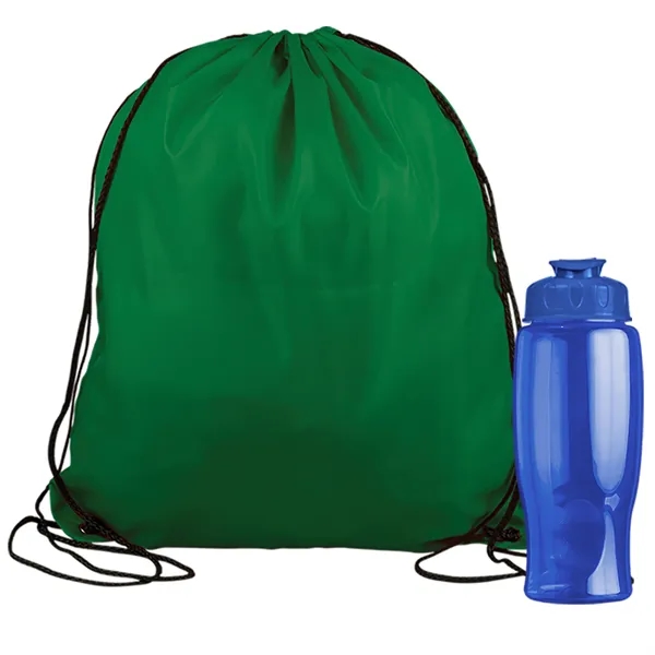 Drawstring backpack in a bottle combo kit.... from ASI 40480 Koozie Group