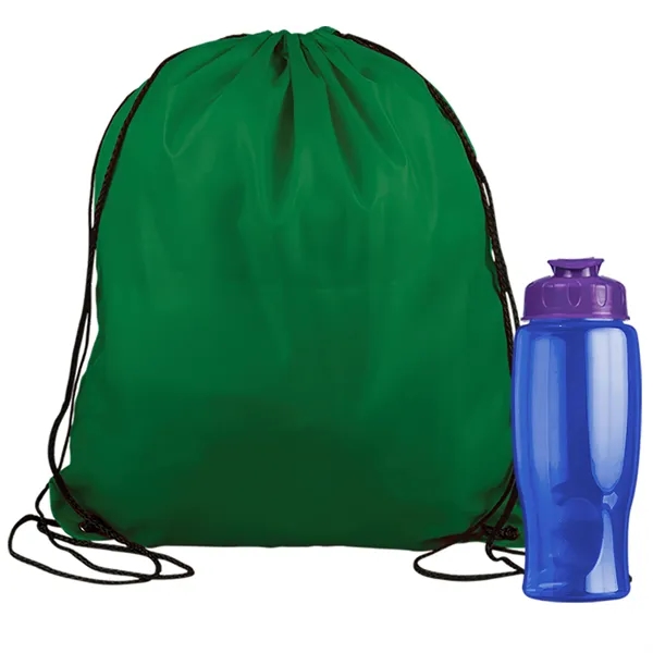 Drawstring backpack in a bottle combo kit.... from ASI 40480 Koozie Group