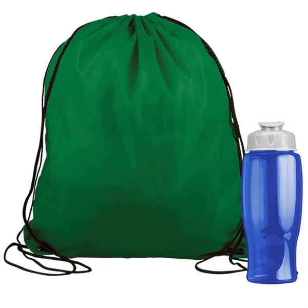 Drawstring backpack in a bottle combo kit.... from ASI 40480 Koozie Group