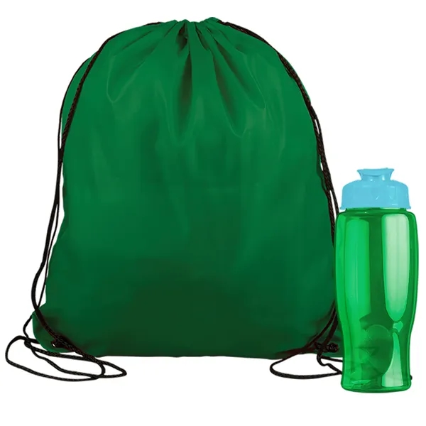 Drawstring backpack in a bottle combo kit.... from ASI 40480 Koozie Group