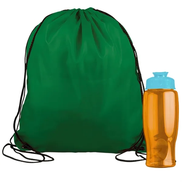 Drawstring backpack in a bottle combo kit.... from ASI 40480 Koozie Group