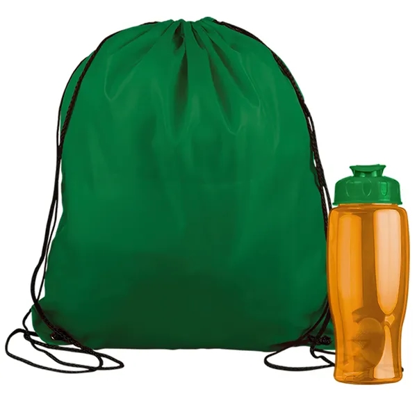 Drawstring backpack in a bottle combo kit.... from ASI 40480 Koozie Group