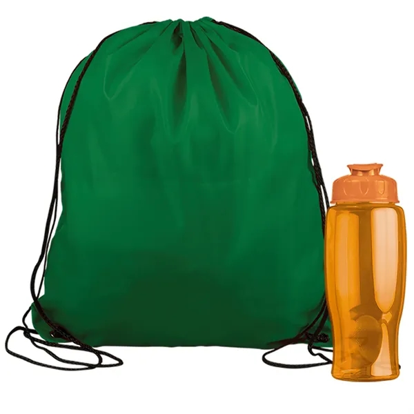 Drawstring backpack in a bottle combo kit.... from ASI 40480 Koozie Group