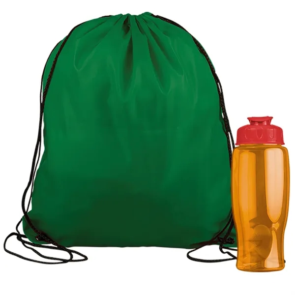 Drawstring backpack in a bottle combo kit.... from ASI 40480 Koozie Group
