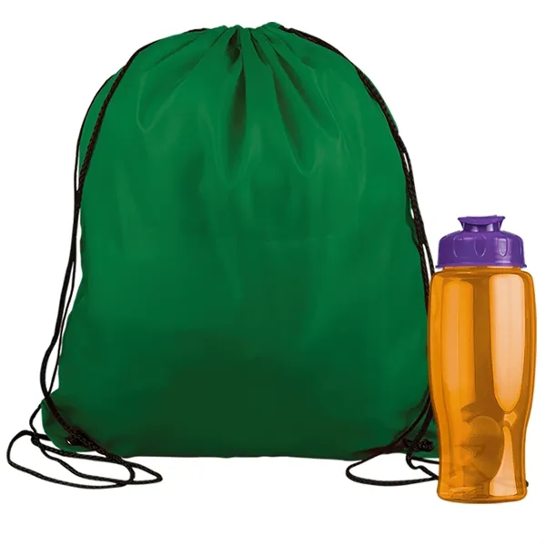 Drawstring backpack in a bottle combo kit.... from ASI 40480 Koozie Group