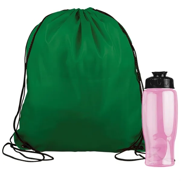 Drawstring backpack in a bottle combo kit.... from ASI 40480 Koozie Group