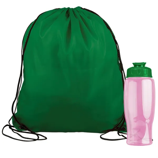 Drawstring backpack in a bottle combo kit.... from ASI 40480 Koozie Group