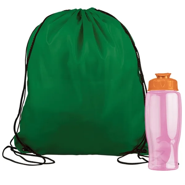 Drawstring backpack in a bottle combo kit.... from ASI 40480 Koozie Group