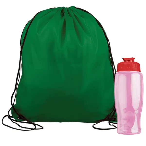 Drawstring backpack in a bottle combo kit.... from ASI 40480 Koozie Group