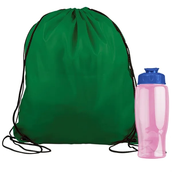 Drawstring backpack in a bottle combo kit.... from ASI 40480 Koozie Group