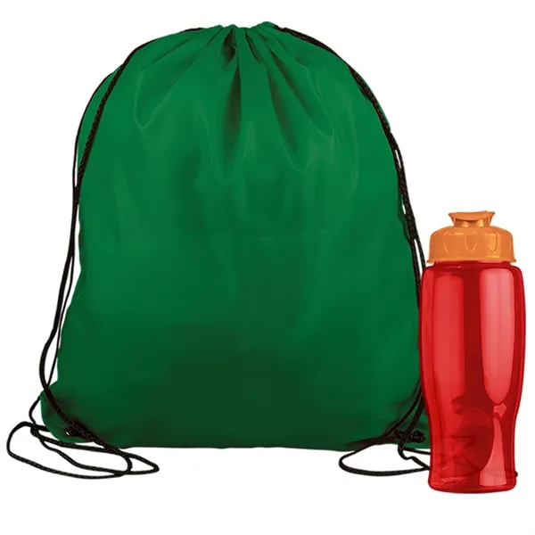 Drawstring backpack in a bottle combo kit.... from ASI 40480 Koozie Group