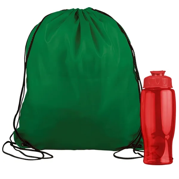 Drawstring backpack in a bottle combo kit.... from ASI 40480 Koozie Group