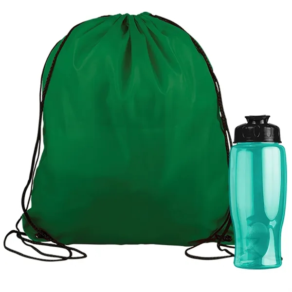 Drawstring backpack in a bottle combo kit.... from ASI 40480 Koozie Group