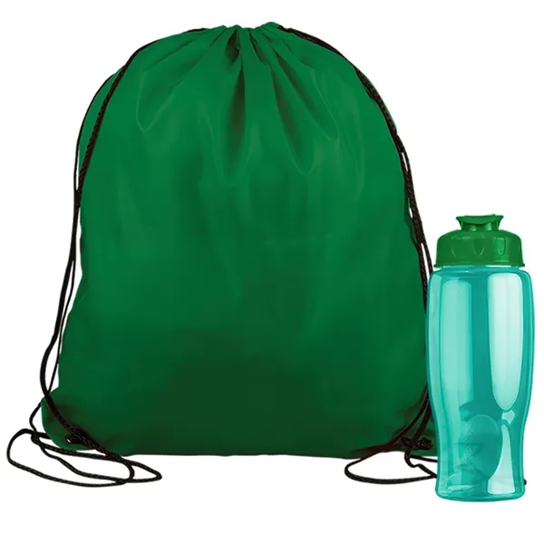 Drawstring backpack in a bottle combo kit.... from ASI 40480 Koozie Group