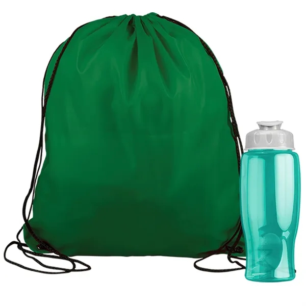 Drawstring backpack in a bottle combo kit.... from ASI 40480 Koozie Group