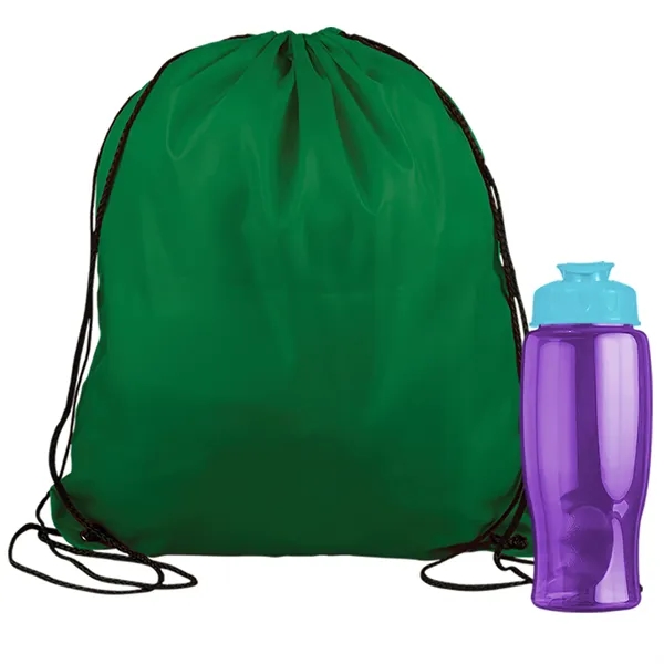 Drawstring backpack in a bottle combo kit.... from ASI 40480 Koozie Group