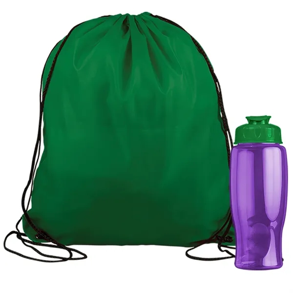 Drawstring backpack in a bottle combo kit.... from ASI 40480 Koozie Group