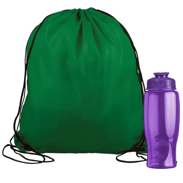 Drawstring backpack in a bottle combo kit.... from ASI 40480 Koozie Group