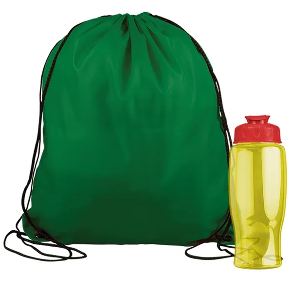 Drawstring backpack in a bottle combo kit.... from ASI 40480 Koozie Group