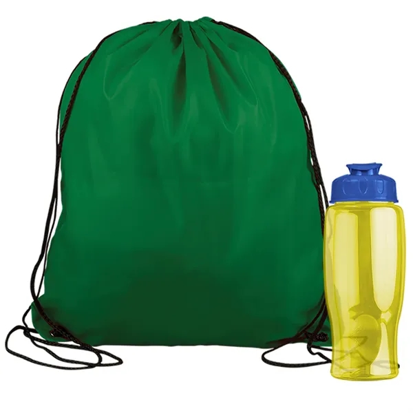 Drawstring backpack in a bottle combo kit.... from ASI 40480 Koozie Group