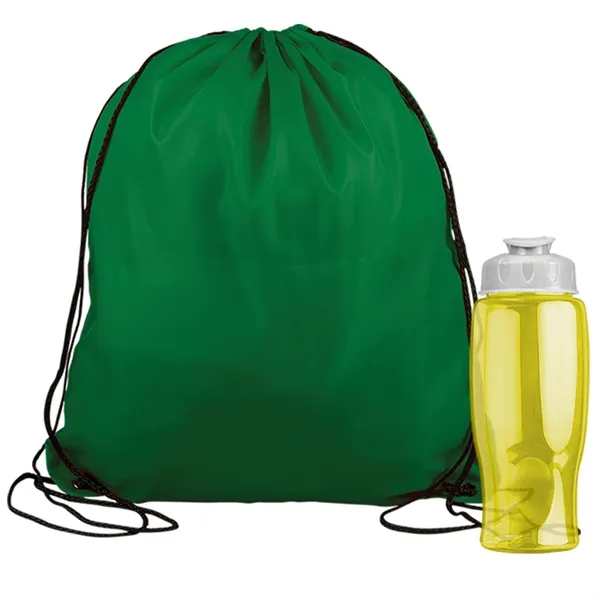 Drawstring backpack in a bottle combo kit.... from ASI 40480 Koozie Group