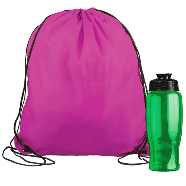 Drawstring backpack in a bottle combo kit.... from ASI 40480 Koozie Group