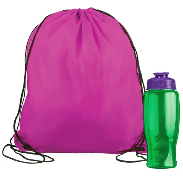 Drawstring backpack in a bottle combo kit.... from ASI 40480 Koozie Group