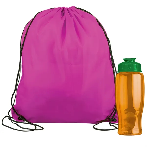 Drawstring backpack in a bottle combo kit.... from ASI 40480 Koozie Group