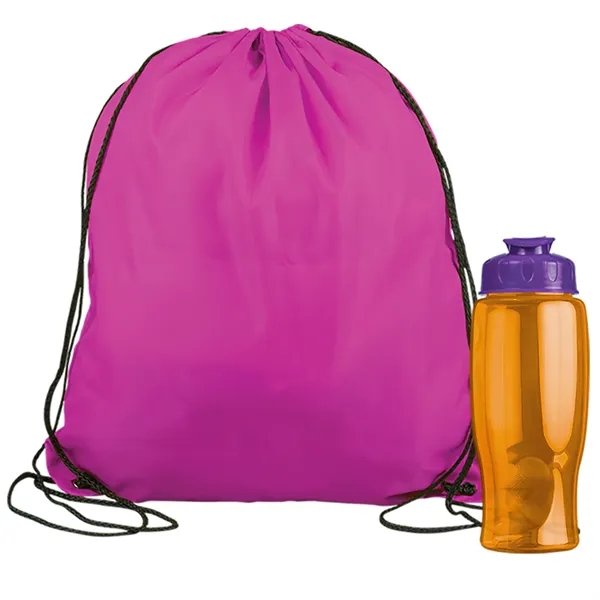 Drawstring backpack in a bottle combo kit.... from ASI 40480 Koozie Group