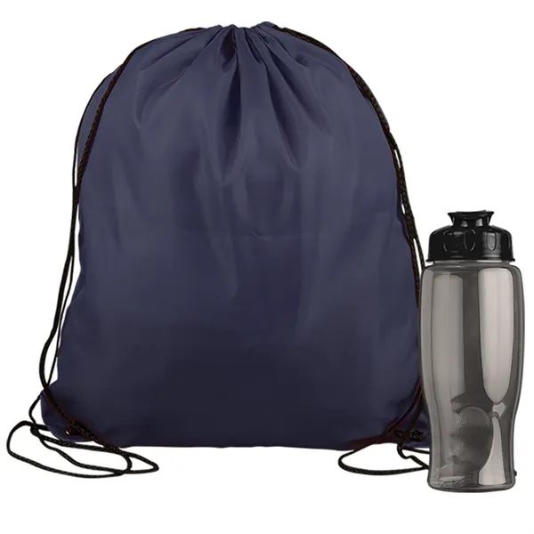 Drawstring backpack in a bottle combo kit.... from ASI 40480 Koozie Group