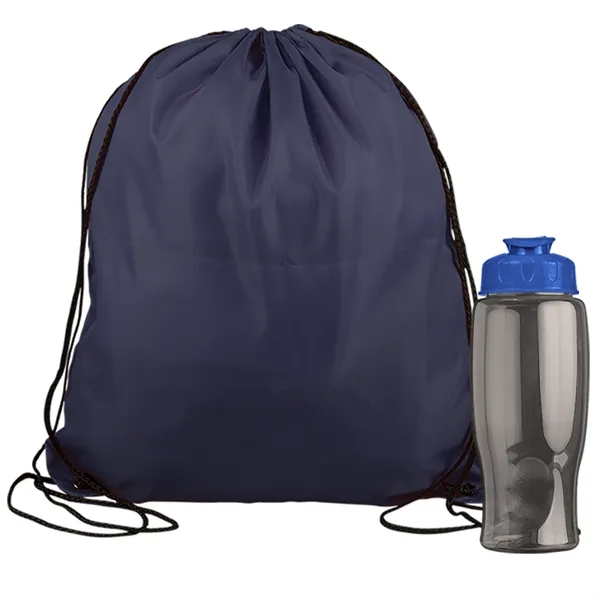 Drawstring backpack in a bottle combo kit.... from ASI 40480 Koozie Group