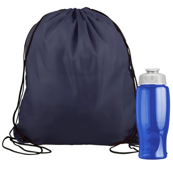 Drawstring backpack in a bottle combo kit.... from ASI 40480 Koozie Group