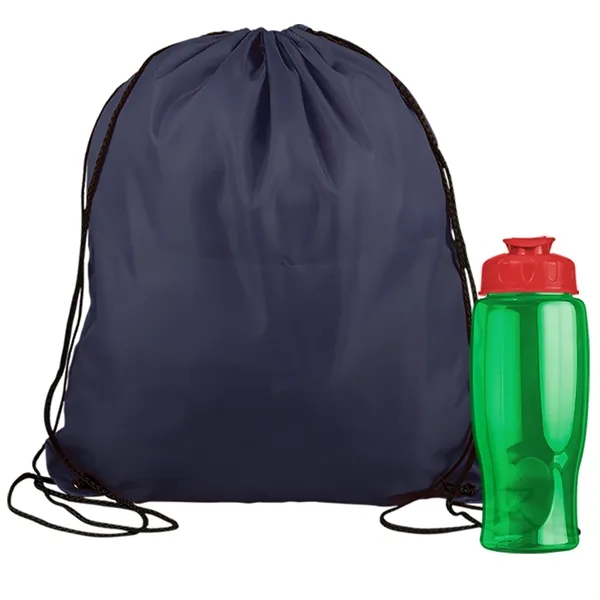Drawstring backpack in a bottle combo kit.... from ASI 40480 Koozie Group