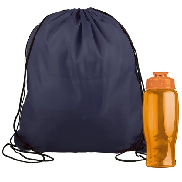 Drawstring backpack in a bottle combo kit.... from ASI 40480 Koozie Group